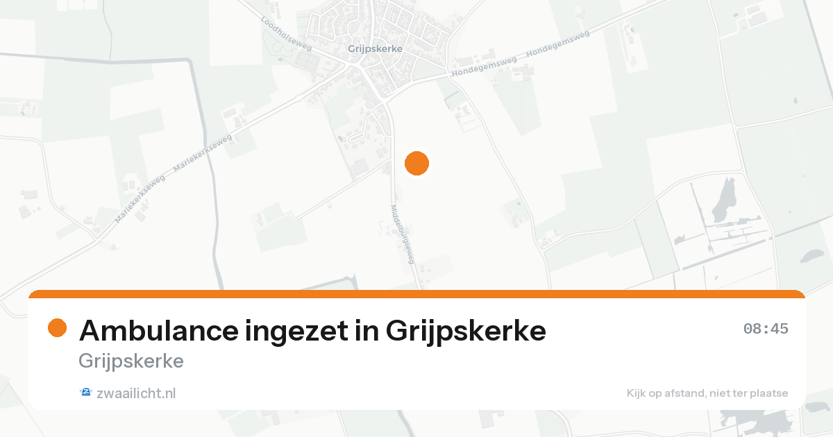 Ambulance ingezet in Grijpskerke — 15 aug 2026