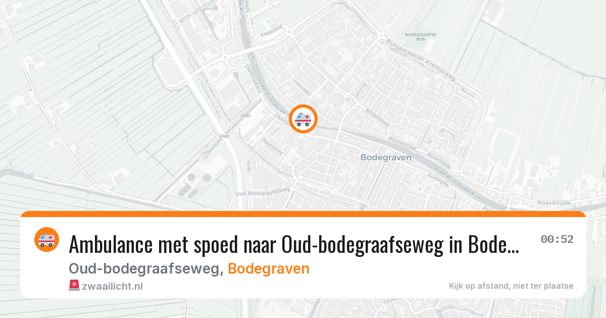 Ambulance met spoed naar Oud-bodegraafseweg in Bodegraven — 8 aug 2026
