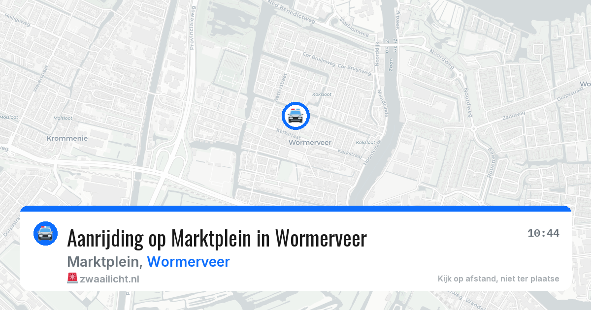 Aanrijding op Marktplein in Wormerveer — 11 jul 2026