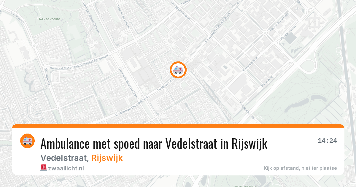 Ambulance met spoed naar Vedelstraat in Rijswijk — 24 jun 2026