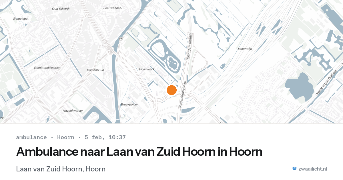 Ambulance naar Laan van Zuid Hoorn in Hoorn — 5 feb 2026