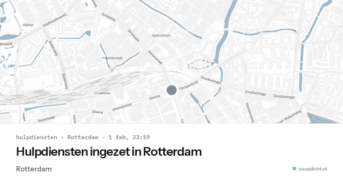 Hulpdiensten ingezet in Rotterdam — 1 feb 2026 | 🚨 Zwaailicht.nl