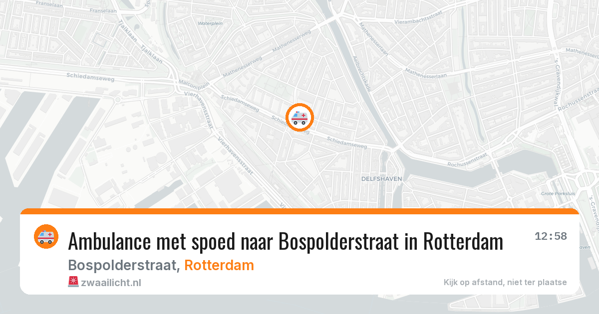 Ambulance met spoed naar Bospolderstraat in Rotterdam — 15 mei 2026