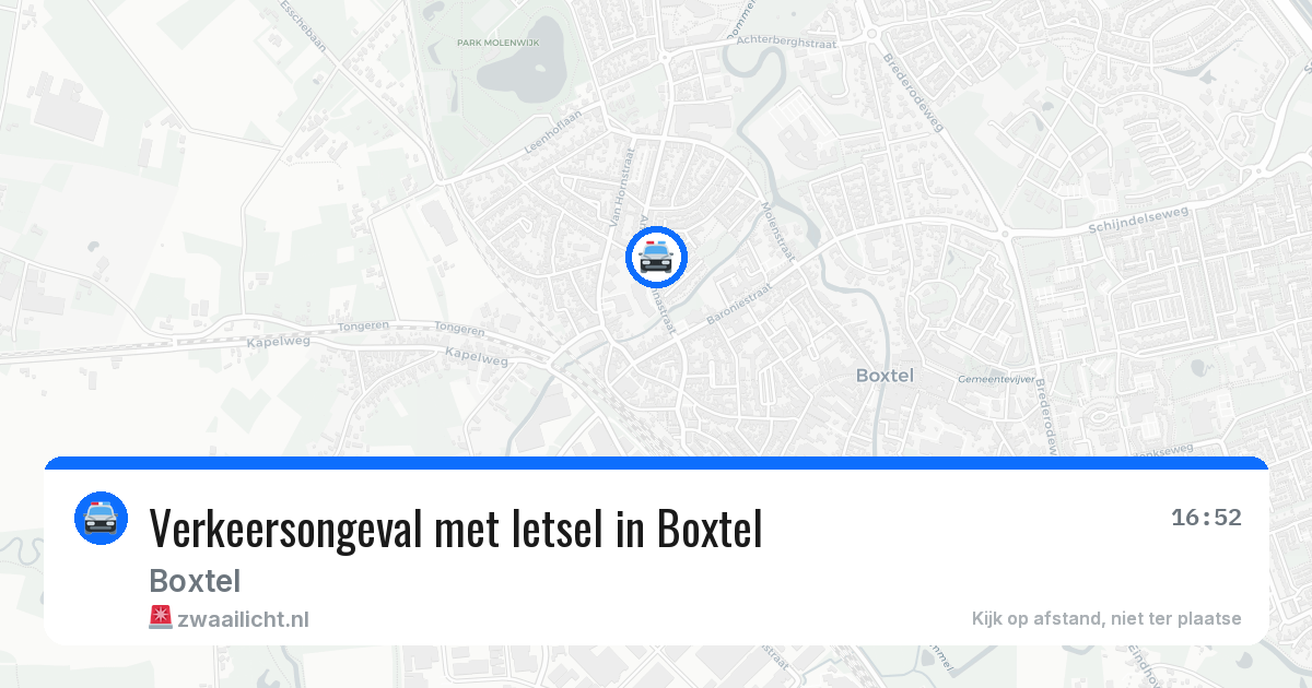 Verkeersongeval met letsel in Boxtel — 11 feb 2026