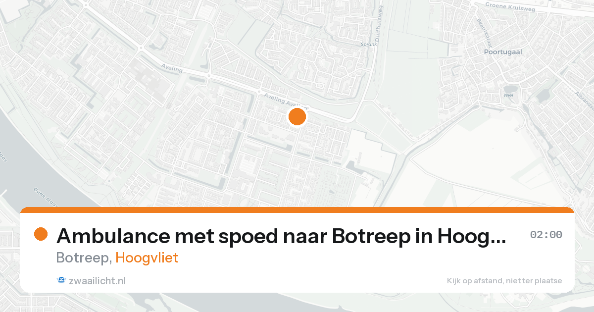 Ambulance met spoed naar Botreep in Hoogvliet — 26 aug 2026