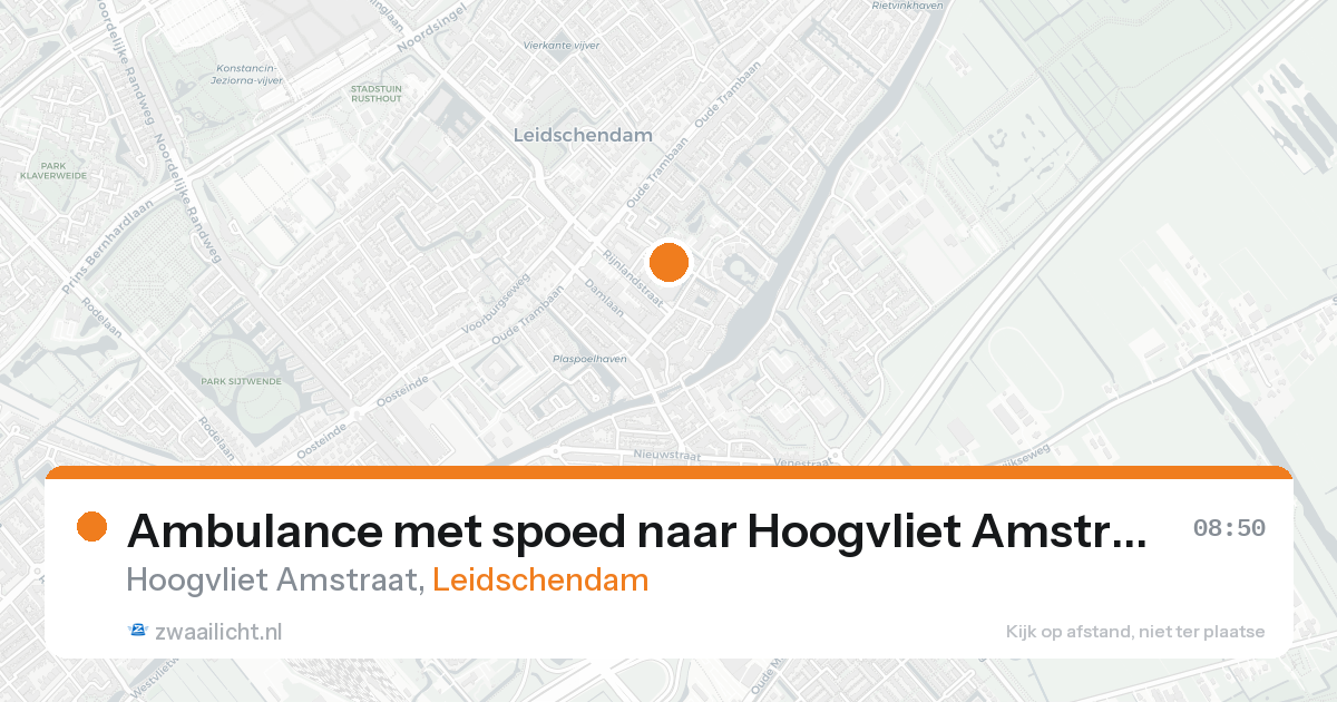 Ambulance met spoed naar Hoogvliet Amstraat in Leidschendam — 5 mei 2026