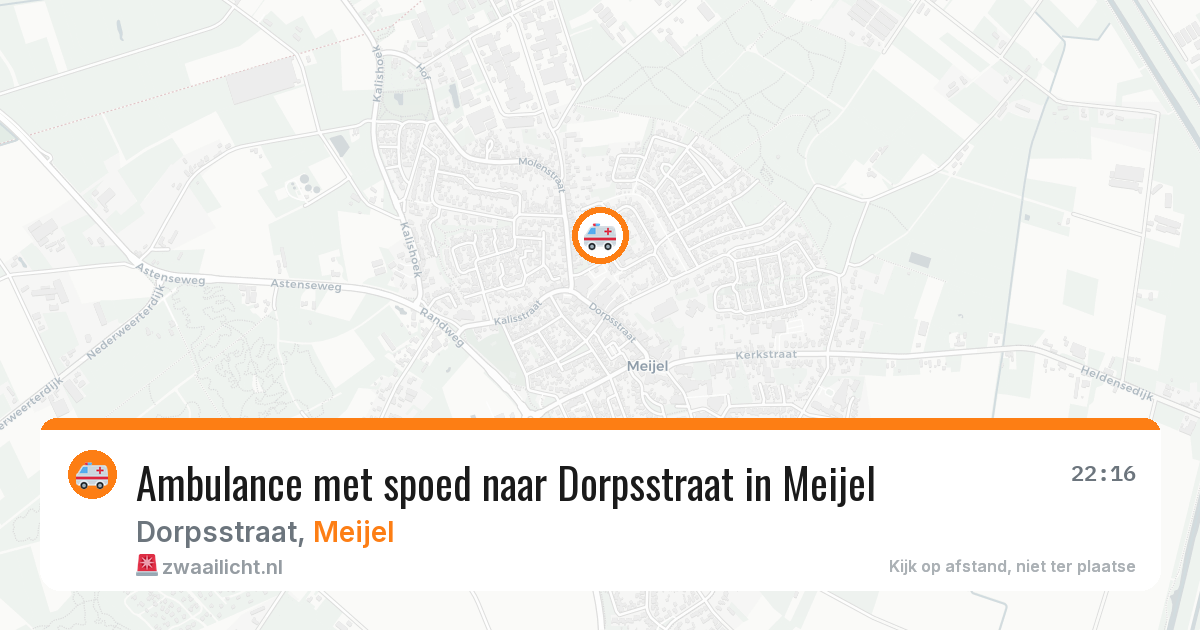 Ambulance met spoed naar Dorpsstraat in Meijel — 26 jun 2026