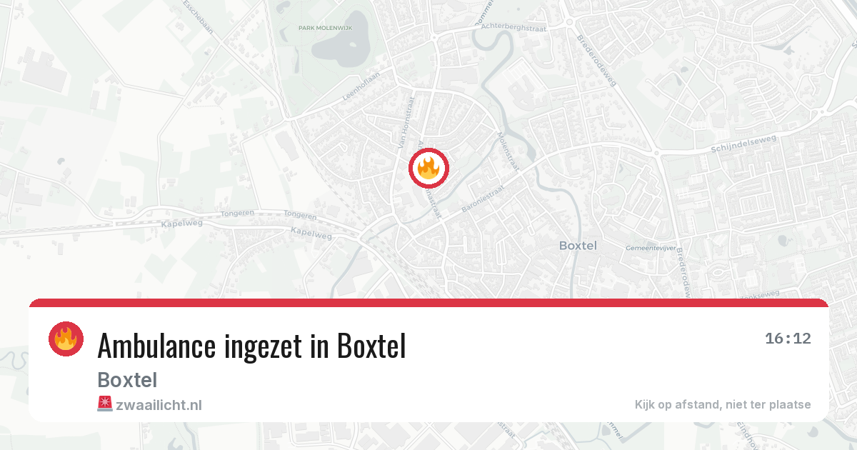 Ambulance ingezet in Boxtel — 20 mei 2026