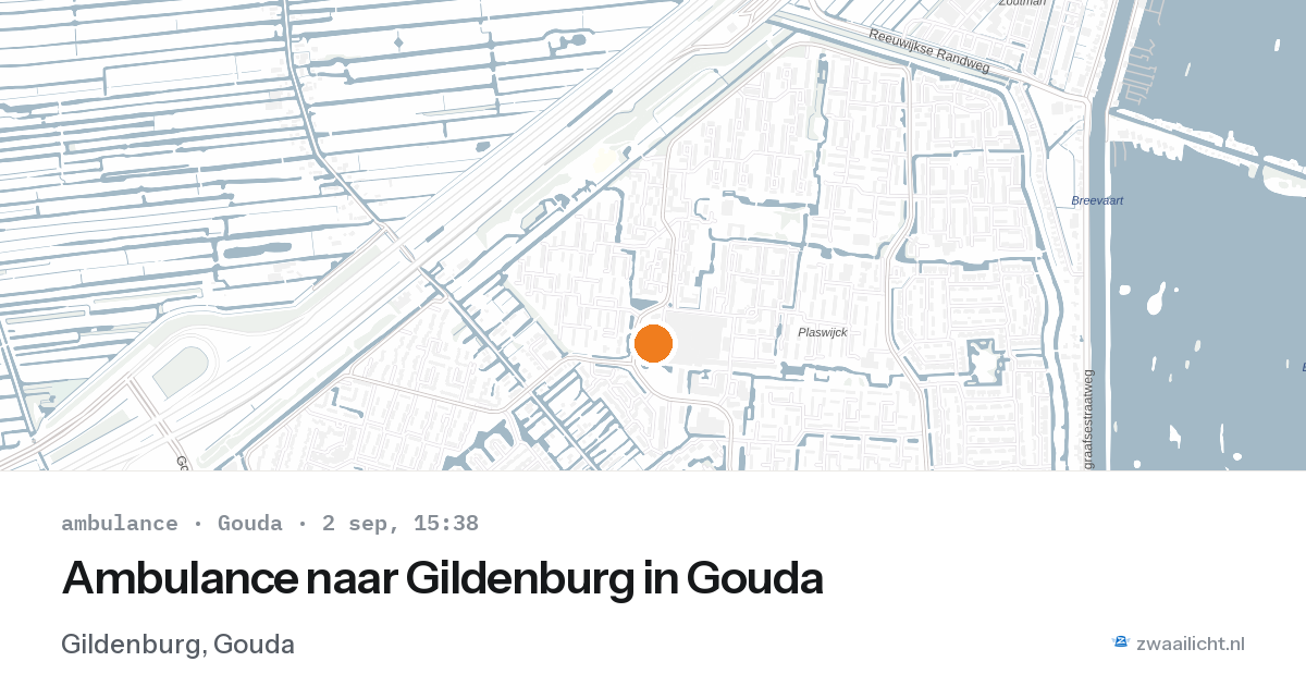 Ambulance naar Gildenburg in Gouda — 2 sep 2026