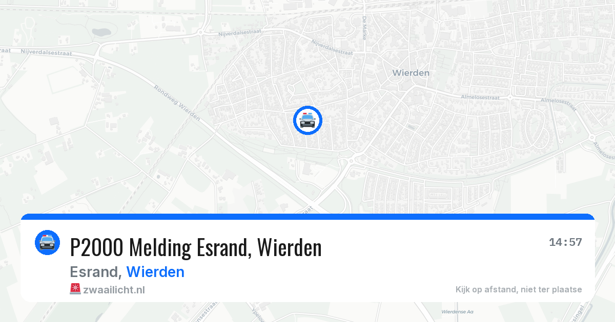 P2000 Melding Esrand, Wierden — 7 mei 2026