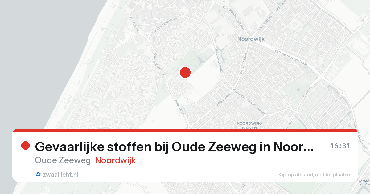 Gevaarlijke stoffen bij Oude Zeeweg in Noordwijk — 2 feb 2026