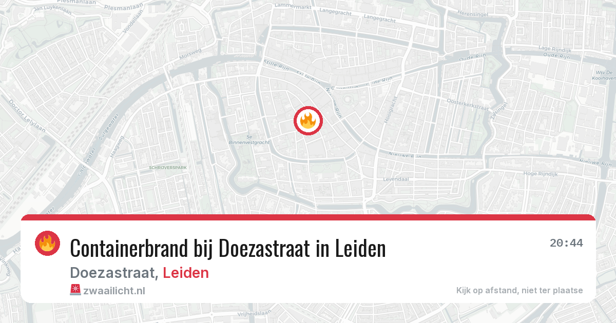 Containerbrand bij Doezastraat in Leiden — 24 jun 2026