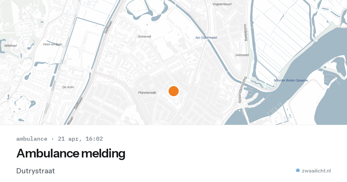 Ambulance melding — 21 apr 2026