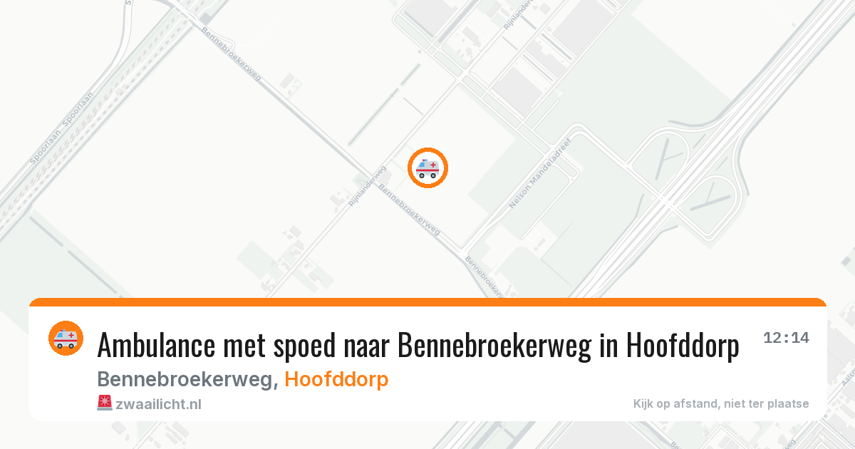 Ambulance met spoed naar Bennebroekerweg in Hoofddorp — 22 mei 2026