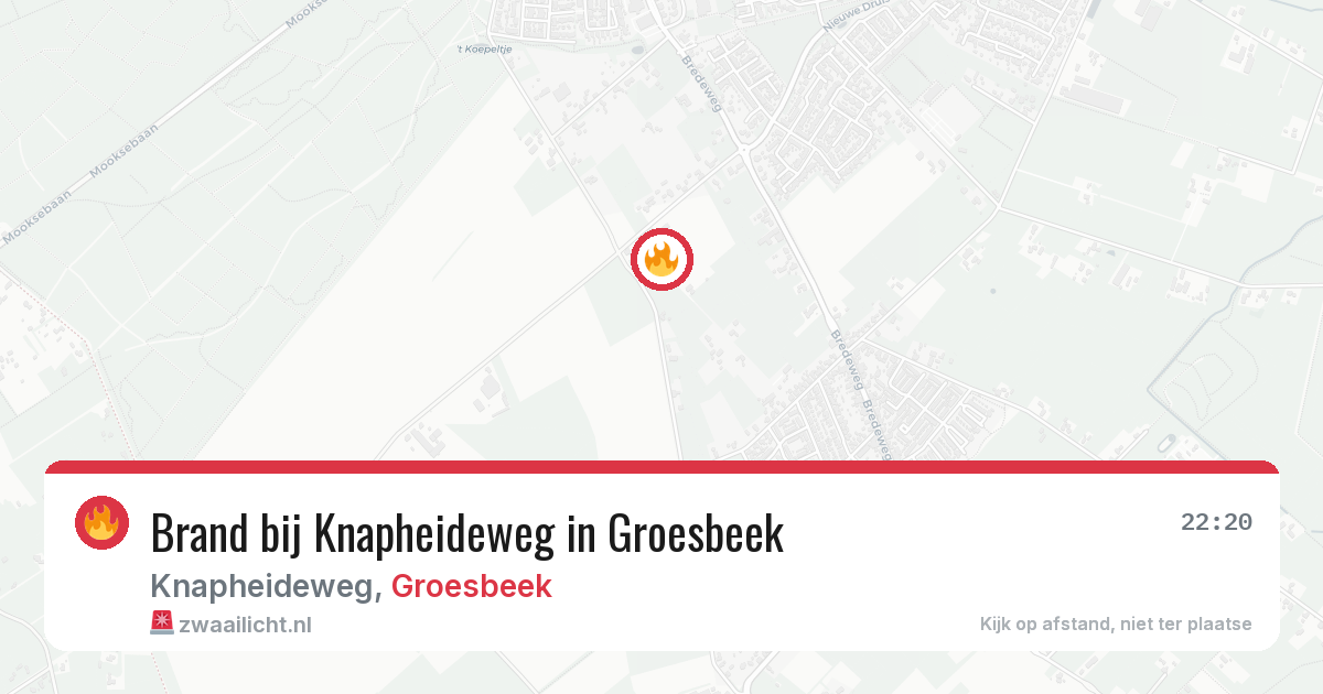 Brand bij Knapheideweg in Groesbeek — 26 jun 2026