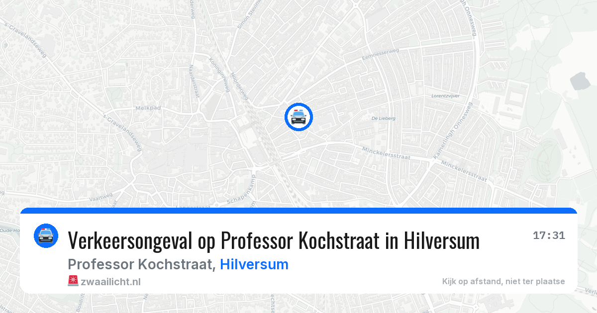 Verkeersongeval op Professor Kochstraat in Hilversum — 9 mei 2026