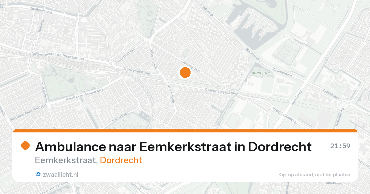 Ambulance naar Eemkerkstraat in Dordrecht — 25 aug 2026