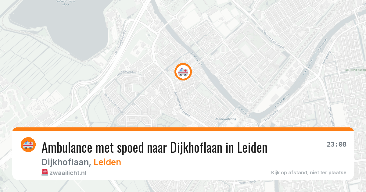 Ambulance met spoed naar Dijkhoflaan in Leiden — 27 jun 2026