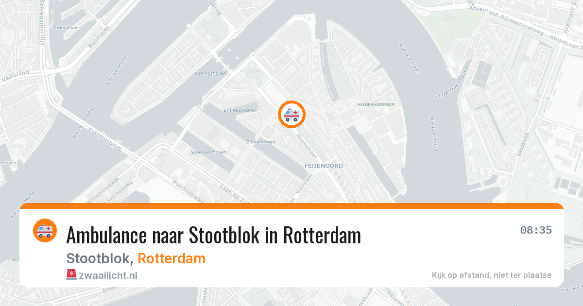 Ambulance naar Stootblok in Rotterdam — 13 apr 2026