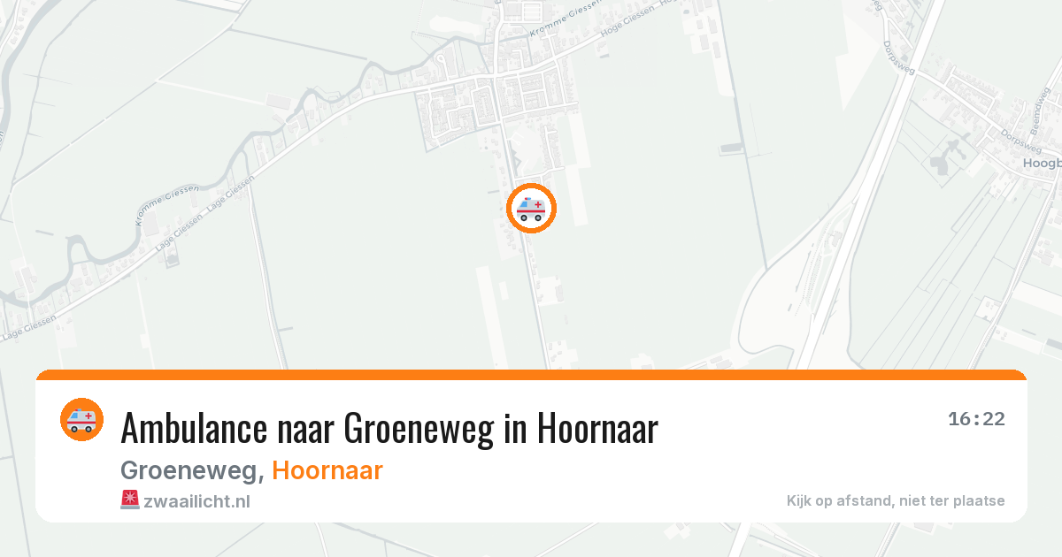 Ambulance naar Groeneweg in Hoornaar — 8 jun 2026