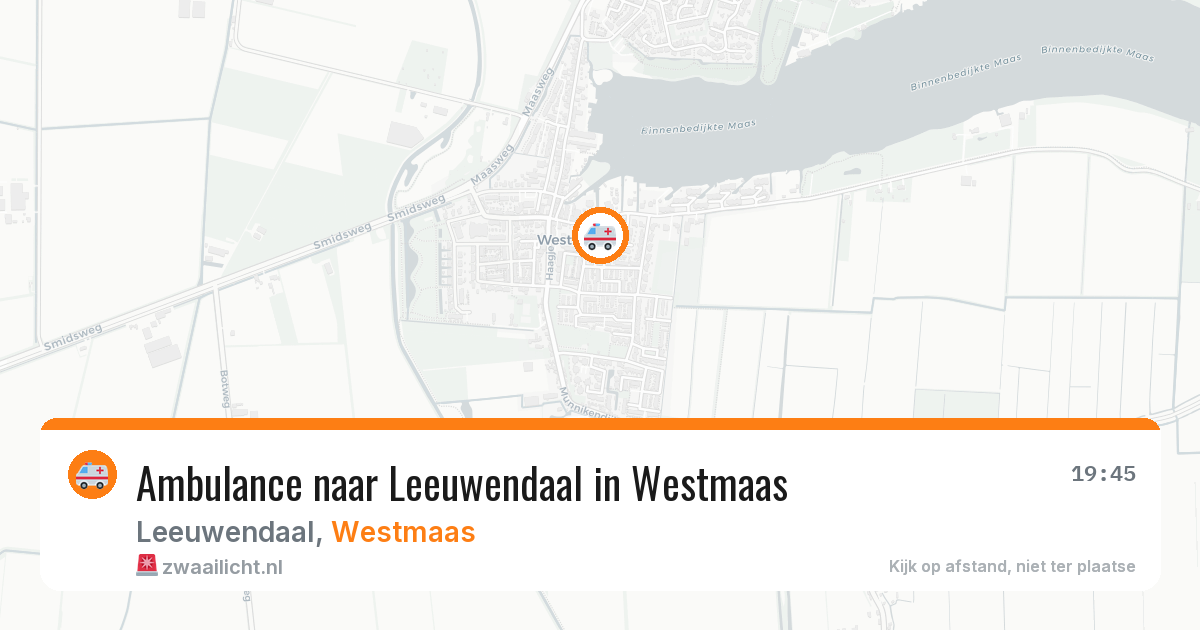 Ambulance naar Leeuwendaal in Westmaas — 2 mei 2026