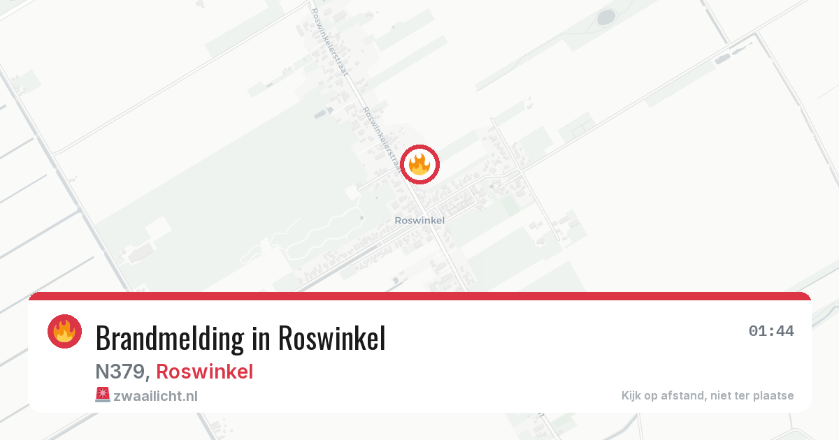 Brandmelding in Roswinkel — 19 jun 2026