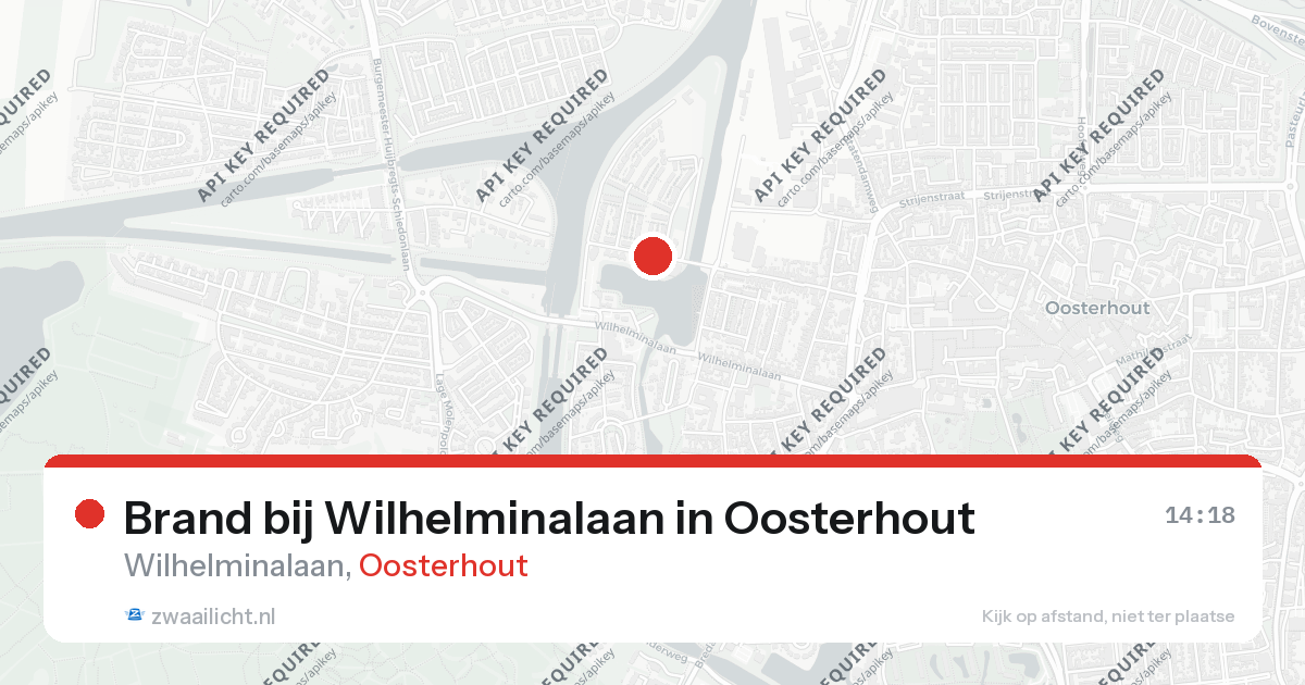 Brand bij Wilhelminalaan in Oosterhout — 25 apr 2026