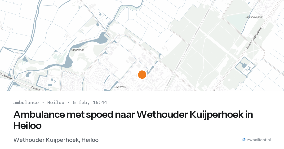 Ambulance met spoed naar Wethouder Kuijperhoek in Heiloo — 5 feb 2026