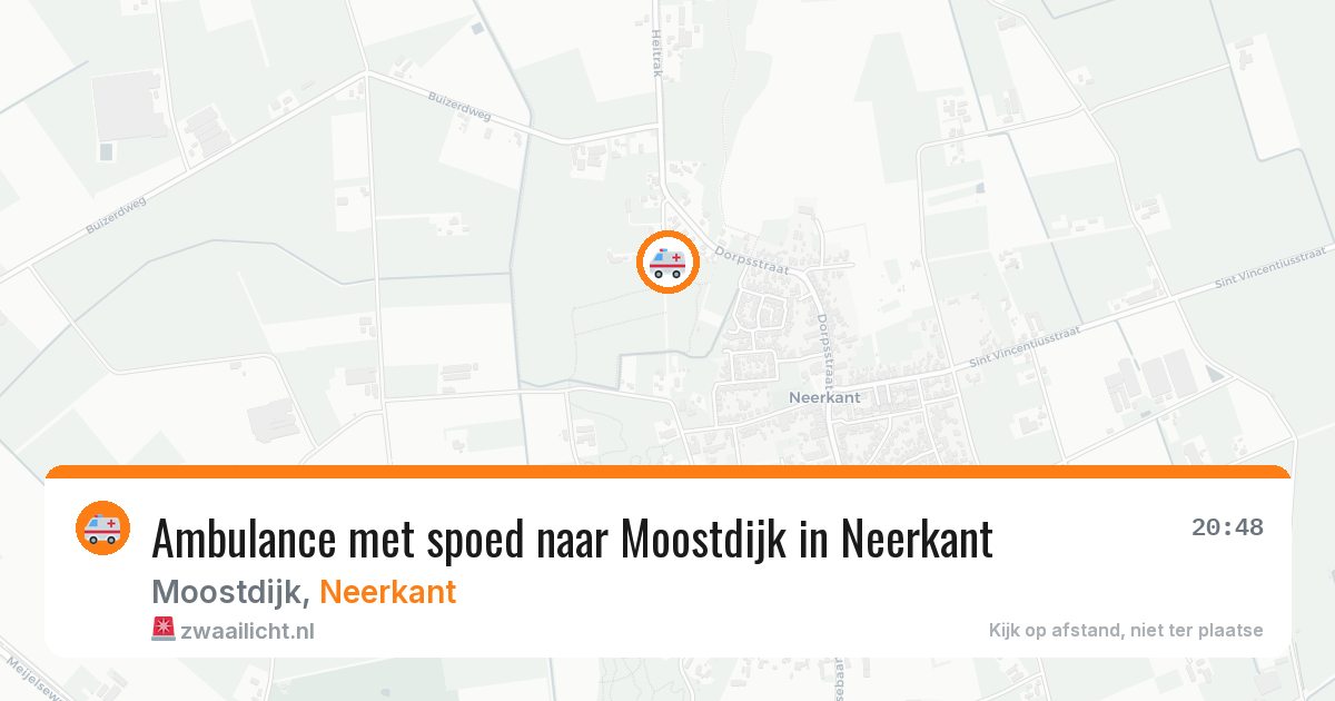 Ambulance met spoed naar Moostdijk in Neerkant — 12 apr 2026