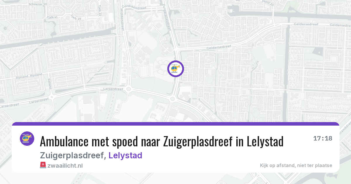 Ambulance met spoed naar Zuigerplasdreef in Lelystad — 4 mrt 2026