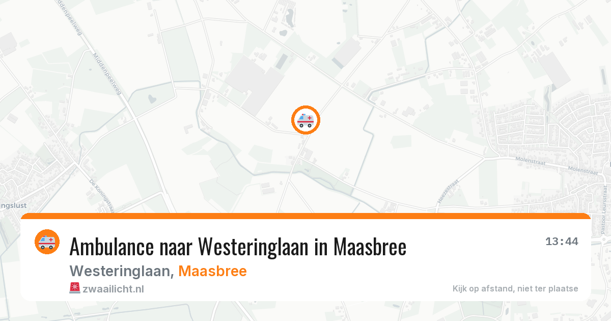 Ambulance naar Westeringlaan in Maasbree — 24 jul 2026