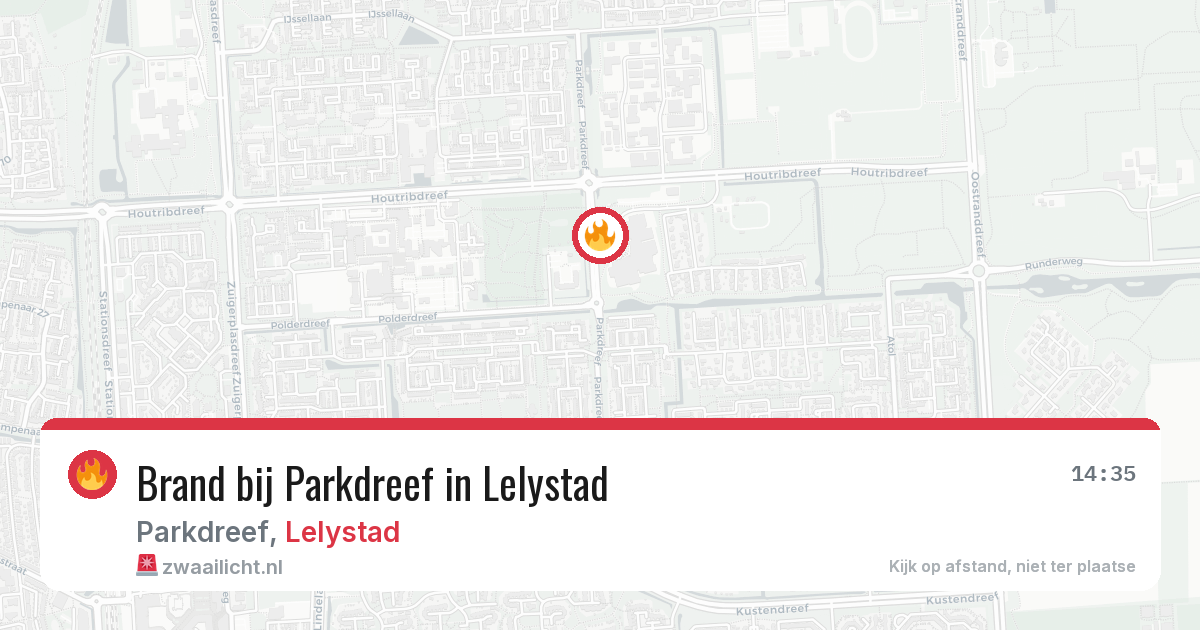 Brand bij Parkdreef in Lelystad — 13 jun 2026