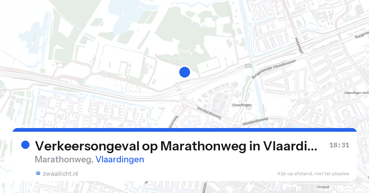 Verkeersongeval op Marathonweg in Vlaardingen — 8 apr 2026