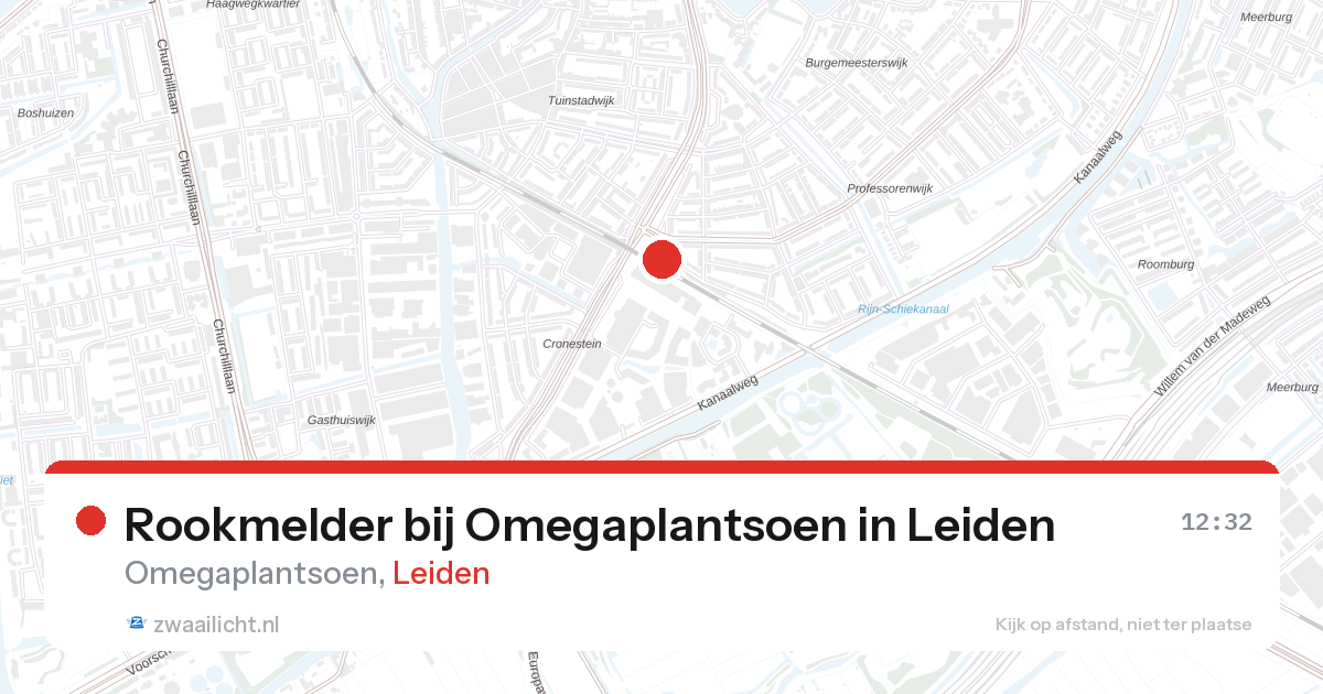 Rookmelder bij Omegaplantsoen in Leiden — 28 aug 2026