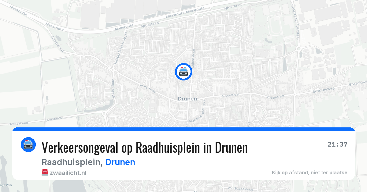 Verkeersongeval op Raadhuisplein in Drunen — 29 apr 2026