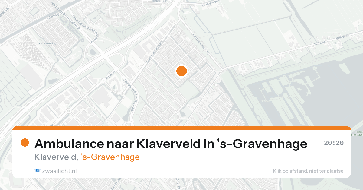 Ambulance naar Klaverveld in 's-Gravenhage — 20 mei 2026