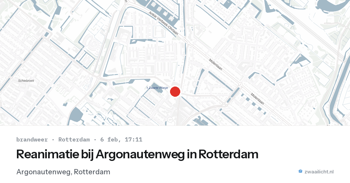 Reanimatie bij Argonautenweg in Rotterdam — 6 feb 2026