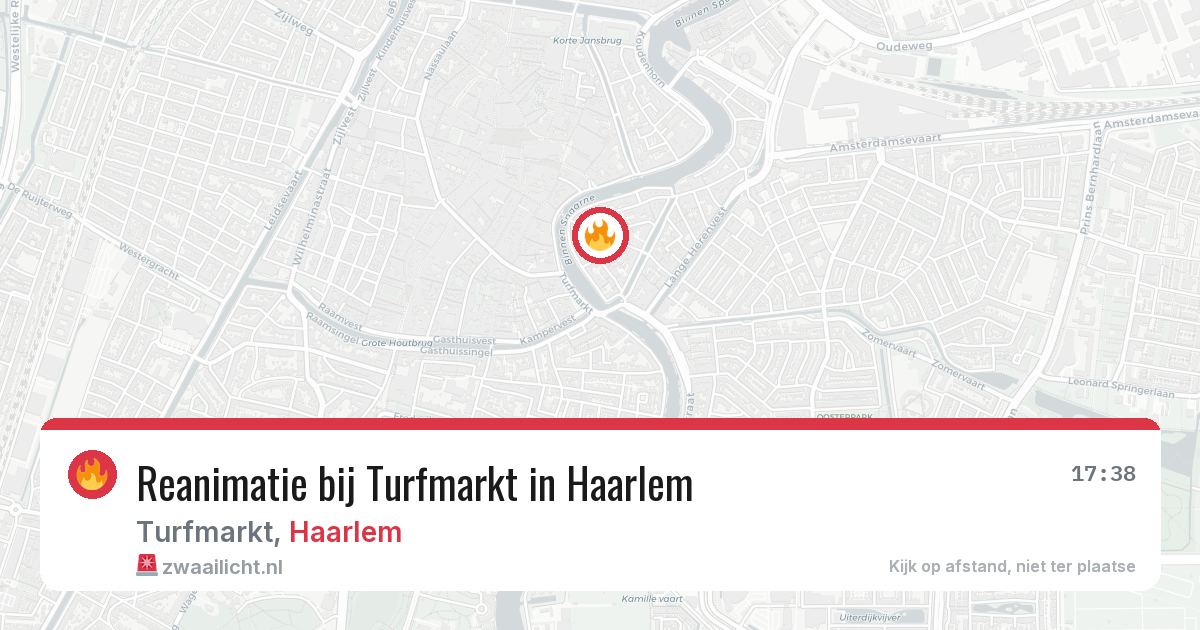 Reanimatie bij Turfmarkt in Haarlem — 24 jun 2026