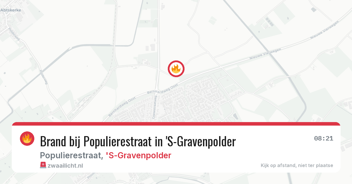 Brand bij Populierestraat in 'S-Gravenpolder — 8 mei 2026