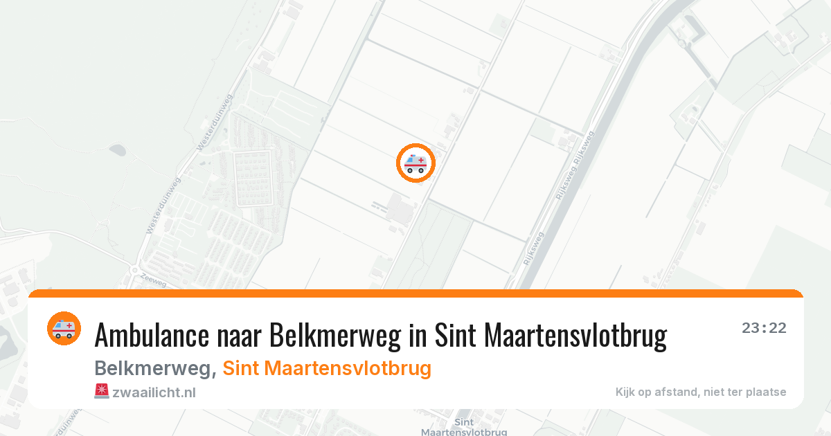 Ambulance naar Belkmerweg in Sint Maartensvlotbrug — 13 apr 2026