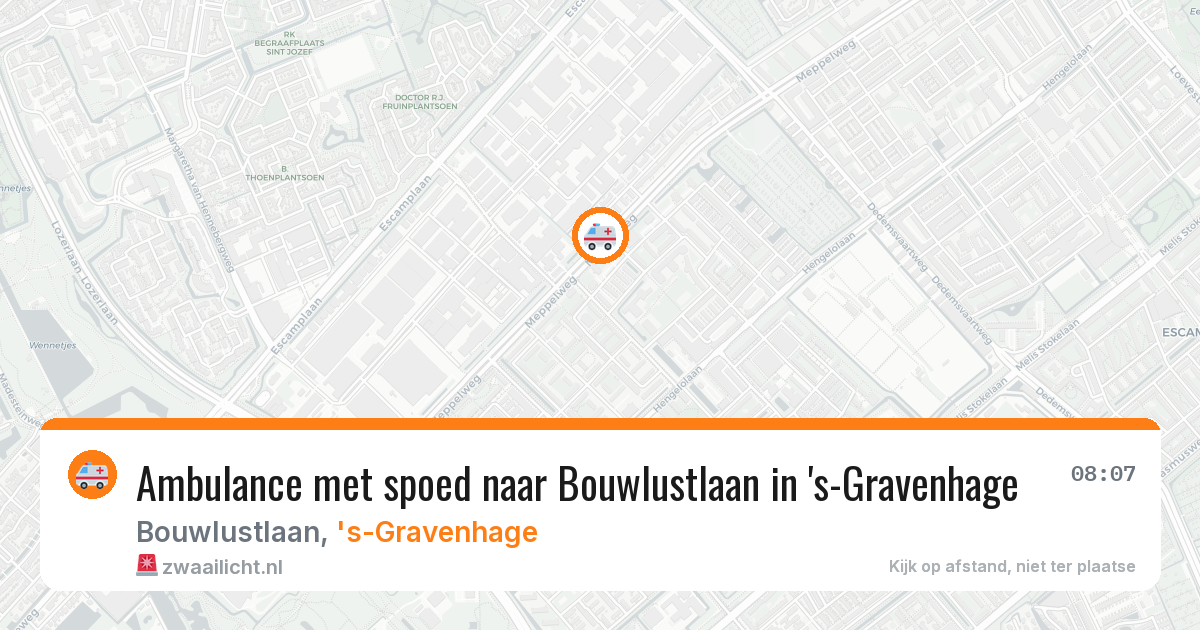 Ambulance met spoed naar Bouwlustlaan in 's-Gravenhage — 23 jan 2026