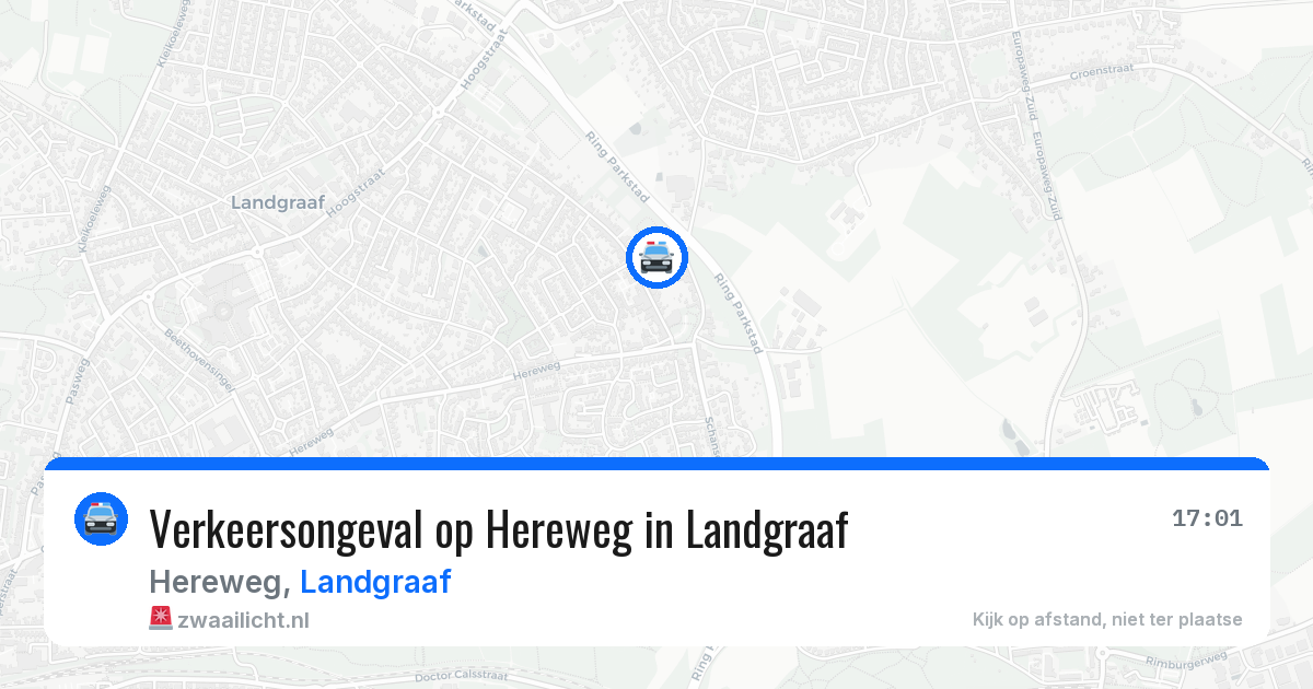 Verkeersongeval op Hereweg in Landgraaf — 25 jan 2026