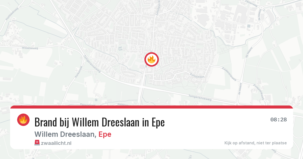 Brand bij Willem Dreeslaan in Epe — 28 jun 2026