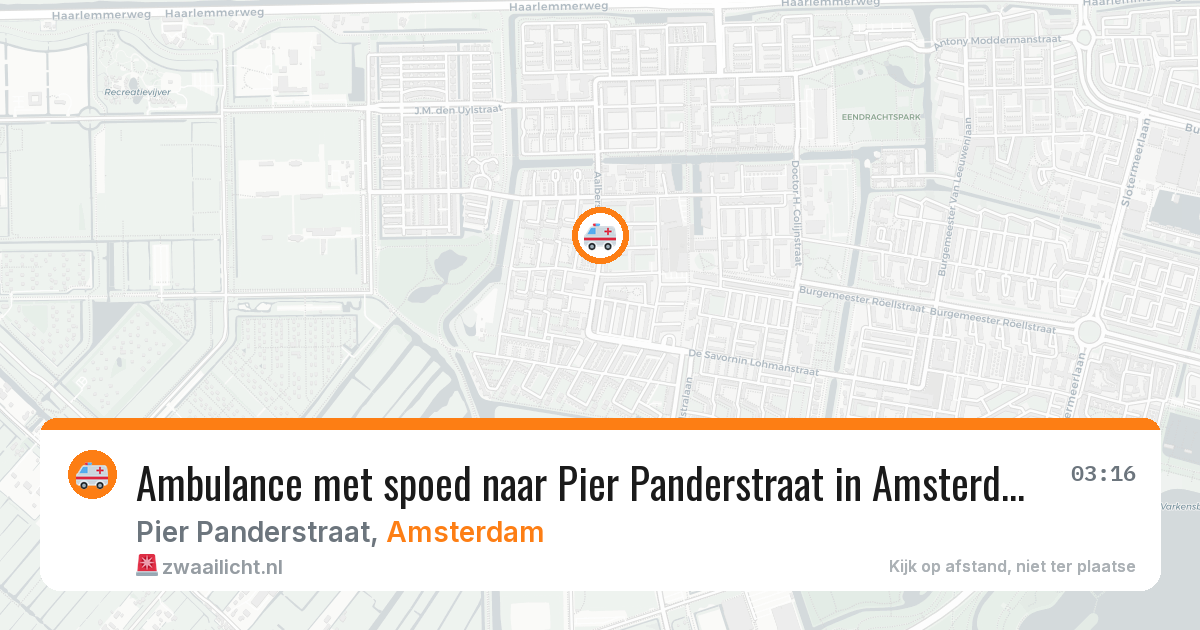 Ambulance met spoed naar Pier Panderstraat in Amsterdam — 4 apr 2026
