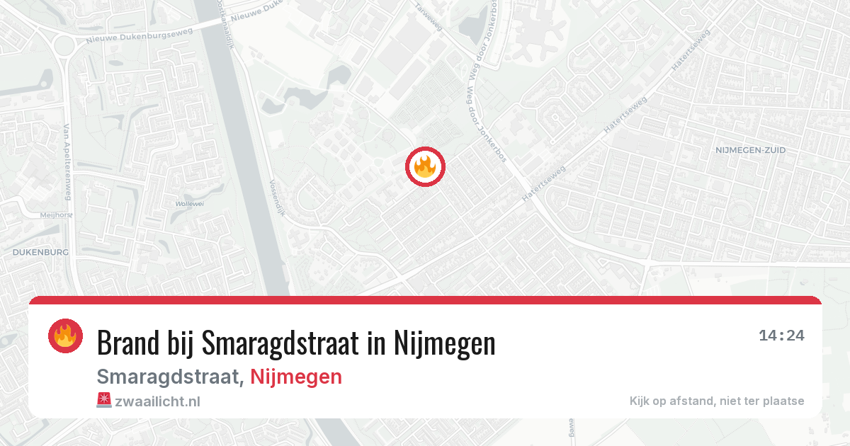 Brand bij Smaragdstraat in Nijmegen — 13 feb 2026