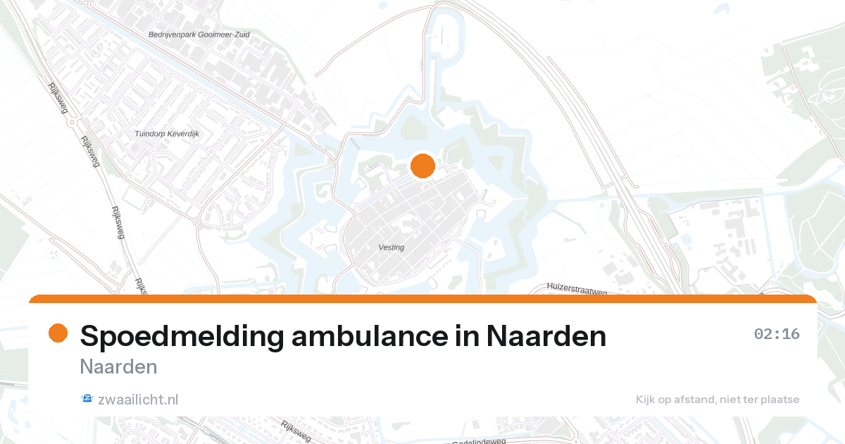 Spoedmelding ambulance in Naarden — 1 feb 2026