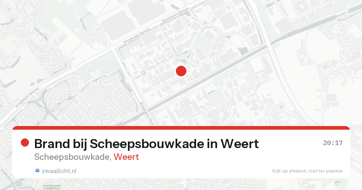 Brand bij Scheepsbouwkade in Weert — 25 aug 2026