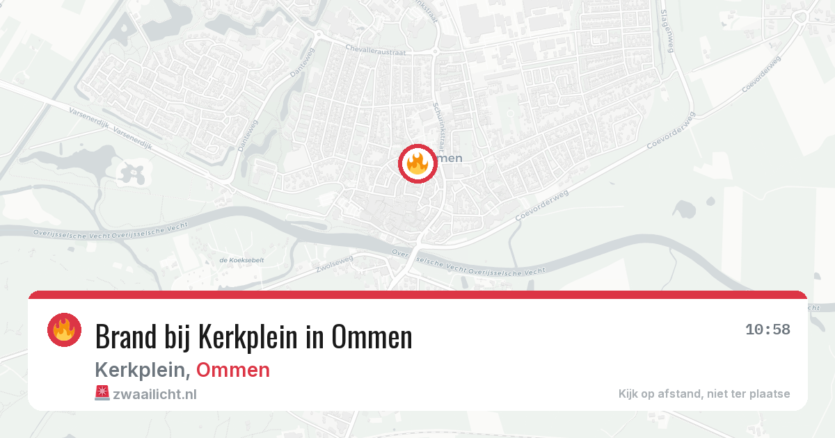 Brand bij Kerkplein in Ommen — 18 jun 2026