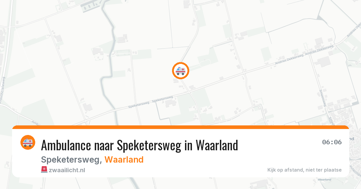 Ambulance naar Speketersweg in Waarland — 28 jun 2026