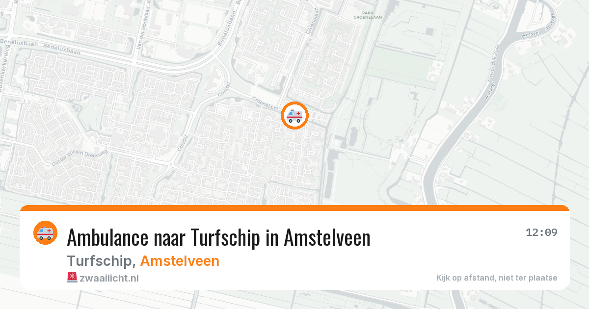 Ambulance naar Turfschip in Amstelveen — 14 aug 2026